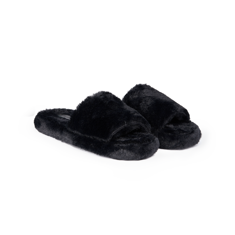 Shearling Slide – Black